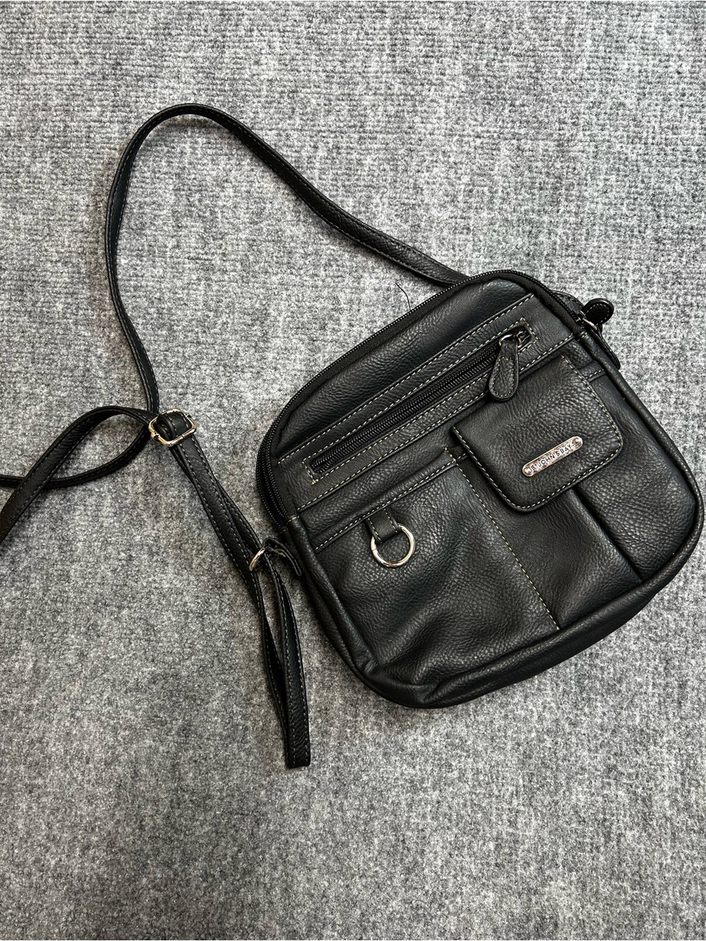 St John’s Bay Black Crossbody Shoulder Bag - Sleek Everyday Carry